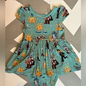 Little Sleepies Baby Yoda bodysuit/dress